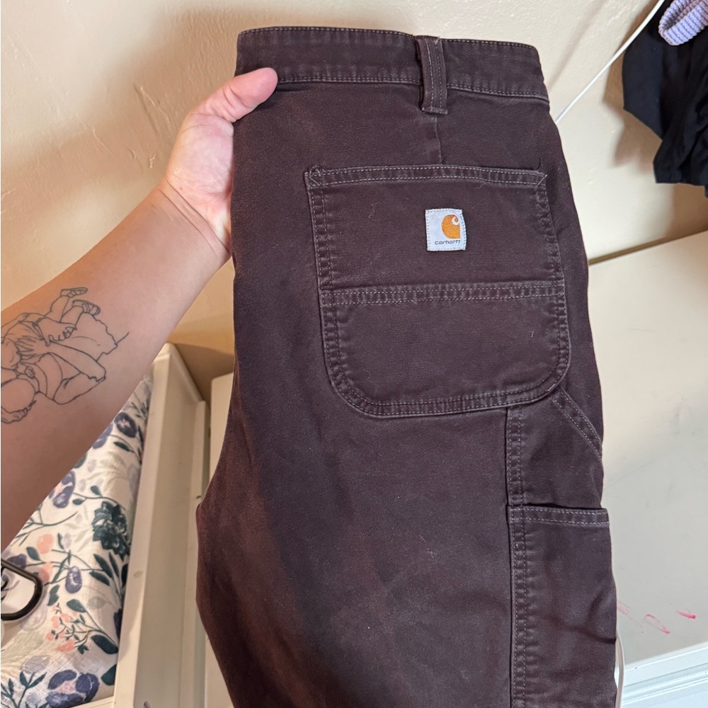 Carhartt Women's Straight Leg Pants - Dark Brown - Picture 4 of 6